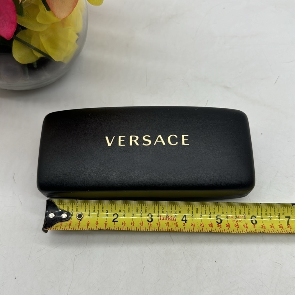 Versace Black Eyeglass Case with branded microfiber cleaning cloth - Picture 6 of 7